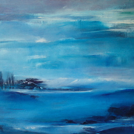 Luise Andersen: 'BLUE Creatively Work Seascape Towards Surreal II', 2008 Oil Painting, Other. 