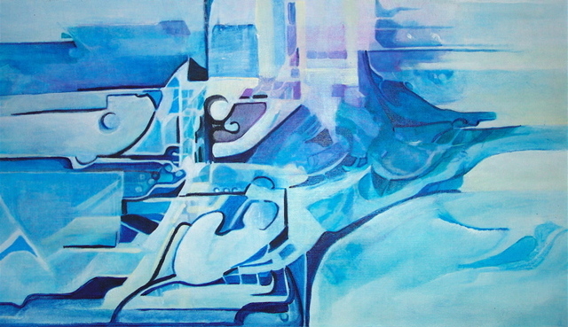 Artist Luise Andersen. 'BLUE Detail IV Four Choices Of View MayTWSX' Artwork Image, Created in 2008, Original Fiber. #art #artist