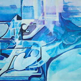 Luise Andersen: 'BLUE Detail IV Four Choices Of View MayTWSX', 2008 Acrylic Painting, Other. Artist Description: . . . LET YOUR EYES ENJOY. . SEE IMAGES AND FIGURES. . YOUR WAY OF FEEL. . WISH YOU GOOD.  ...