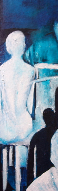Artist Luise Andersen. 'BLUE Detail I OctNinetn' Artwork Image, Created in 2009, Original Fiber. #art #artist