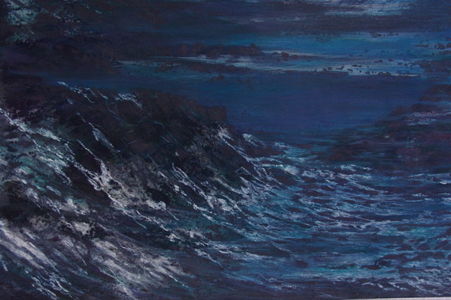 Luise Andersen  'BLUE Detail Left Side Of Art Piece Jan Twenty Two', created in 2008, Original Fiber.