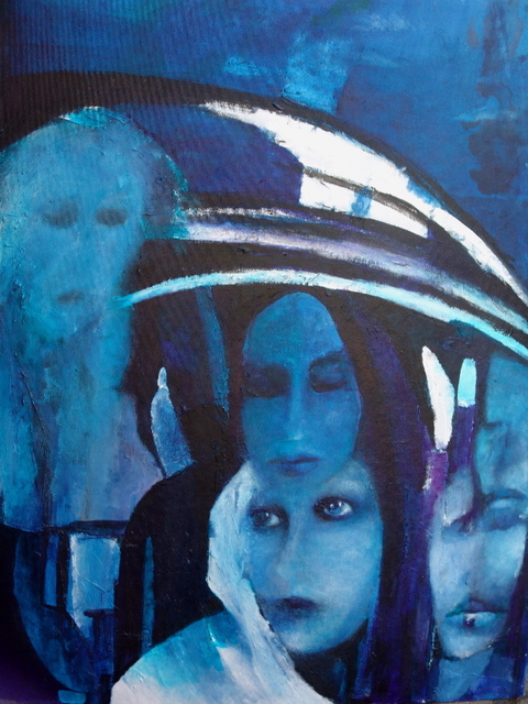 Artist Luise Andersen. 'BLUE Progress Of OctFiftn' Artwork Image, Created in 2009, Original Fiber. #art #artist