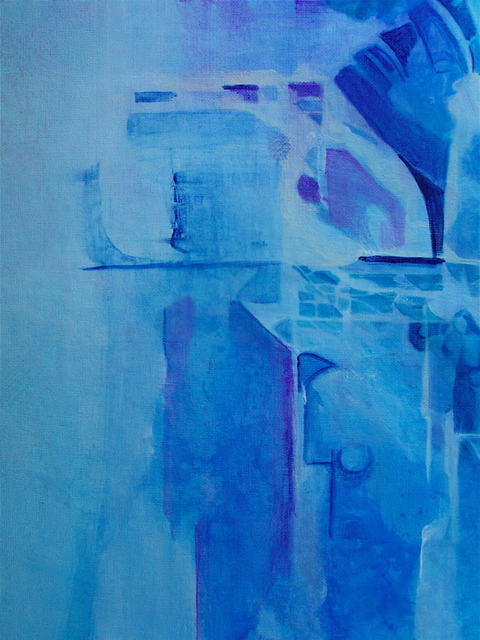 Artist Luise Andersen. 'BLUE WHITE DETAIL II MARCH EIGHT' Artwork Image, Created in 2008, Original Fiber. #art #artist