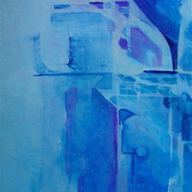 Luise Andersen: 'BLUE WHITE DETAIL II MARCH EIGHT', 2008 Acrylic Painting, Other. 