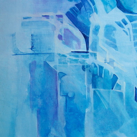 Luise Andersen: 'BLUE WHITE DETAIL I MARCH EIGHT', 2008 Acrylic Painting, Other. 