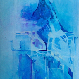 Luise Andersen: 'BLUE WHITE In Progress March Eight', 2008 Acrylic Painting, Other. 
