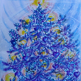 Luise Andersen Artwork CHRISTMAS TREE CARD No Five In serries TwoONine, 2009 Other Drawing, Holidays