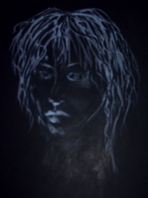 Luise Andersen  'DISCOVERING BEGINNING EXITING CREATIVE PLAY ON BLACK', created in 2007, Original Fiber.