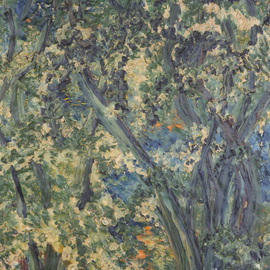 Luise Andersen: 'Detail I ORCHARD  IN IZMIR', 2013 Oil Painting, Abstract. Artist Description:  . .  panted this oil painting in 1975 when I was for several weeks in Izmir, Turkey is on canvas sheet. . and heavy textured. . then. . I painted mostly in oilsseveral hues on brush. . and each once on canvas expressed beautifully individually yet as' one' . . . . . . ran out of ...