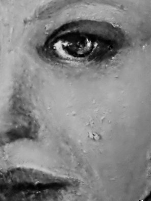 Luise Andersen: 'FEEL  Eyes I', 2014 Other, Abstract.     feel dictates. . . image expresses. .  . . through eyes. . detail of my oil painting No.  I out of four. . converted/ turned into black and white. . got the feel  'right.' . .* * size for uploading purpose only  ...