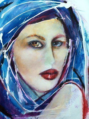 Luise Andersen: 'Feel In Blue Update AprlFifteeenTwooElevn', 2011 Acrylic Painting, Other.  . . . continue feel. . . eyes. . lips. . skin. . CORE   ...