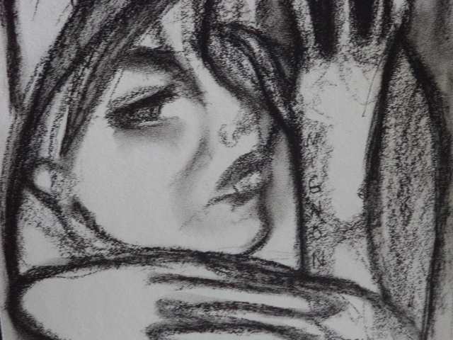 Luise Andersen  'Feel In Core Detail III  Black On White  June 11 2014', created in 2014, Original Fiber.