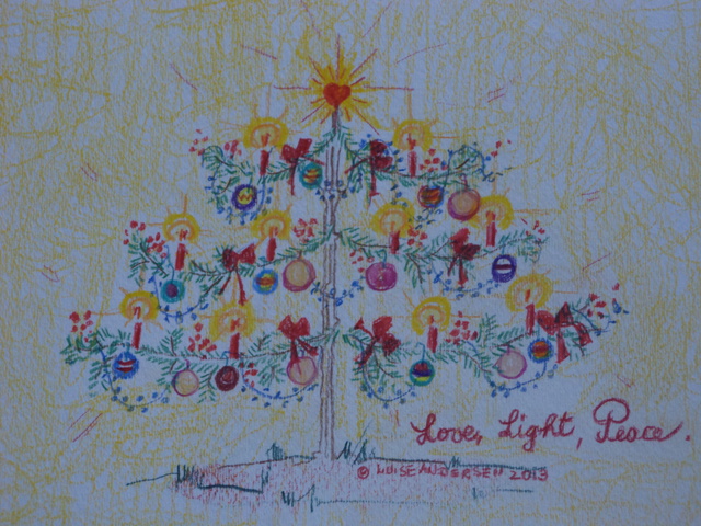 Artist Luise Andersen. 'For The LOVE  LIGHT  PEACE' Artwork Image, Created in 2013, Original Fiber. #art #artist