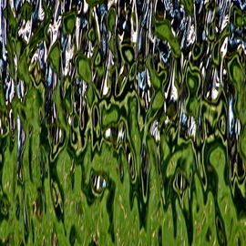 Luise Andersen: 'Fountains In Winter II', 2012 Color Photograph, Abstract. Artist Description:  . . the green is from wide areas of grasses 'behind' the Fountains. . partially also on sides. . . the water is falling' in front of' . . so when angle/ perspective is just right. . can capture the green through water movement. . light and winds do the rest. . . I am lucky to' see' . . . and ...