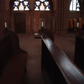 Luise Andersen: 'GERMANY Oppenheim Location Of View From My Pew ', 2007 Other Photography, Other. Artist Description: Yess. . .  This is one of them -  pews. .  Looks spacey here. .  but is, because I am on it. .  when you are on it. . does not feel that spacey ( no. .  am not taking much space physically) . .  But. . they are taller, so that was to my advantage ( this time) . .  no one ...