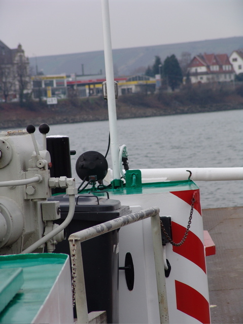 Luise Andersen  'Germany  RHEIN River Crossing On Ferry', created in 2007, Original Fiber.