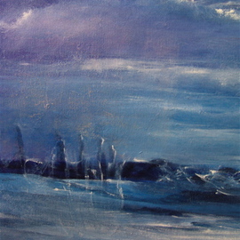 Luise Andersen: 'NEW ART PIECE  Progress Update  Left Side', 2007 Oil Painting, Seascape. Artist Description:  In this close in photo you see the figures somewhat clearer. . . also the hues. . Could paint this painting quick- in beautiful hues as here. . but. .then I get intrigued with details. . not in the rough, or great abstract ( and even there I go way in deep) . . that lead ...