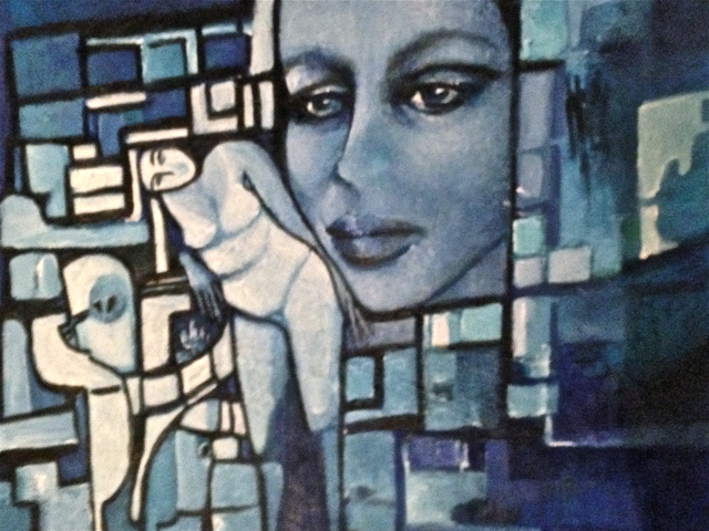 Artist Luise Andersen. 'NEW IN BLUE Update DETAIL VII' Artwork Image, Created in 2014, Original Fiber. #art #artist