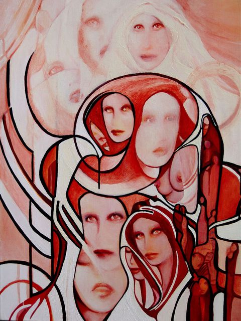 Artist Luise Andersen. 'ORANGE  I Remember You Do You Remember Me JanSxUpdte' Artwork Image, Created in 2009, Original Fiber. #art #artist