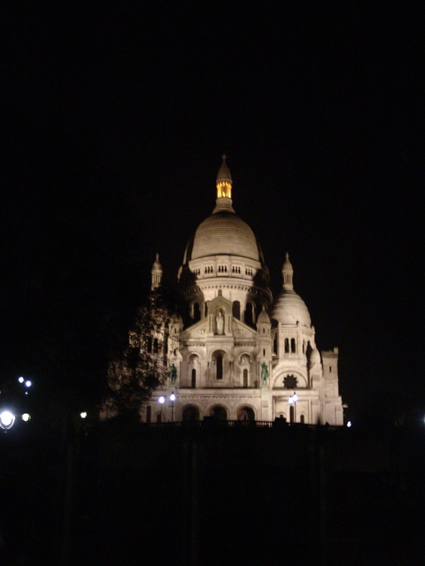 Luise Andersen  'Paris Series  Sacre Coeur Like Beacon At Night', created in 2007, Original Fiber.