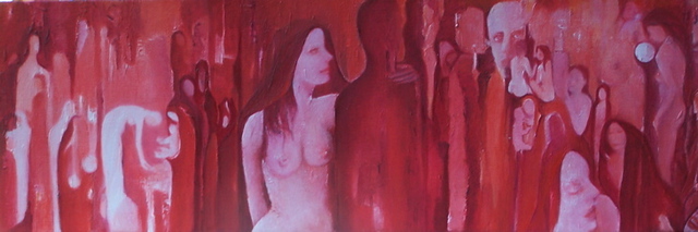 Artist Luise Andersen. 'REDS   Neutral Light  MARCH SIX' Artwork Image, Created in 2008, Original Fiber. #art #artist