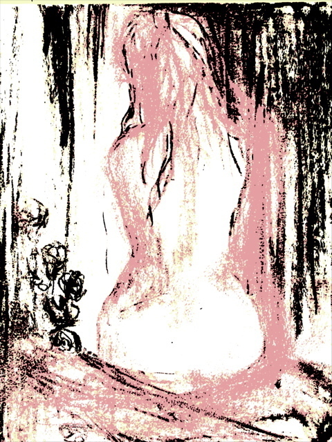Luise Andersen  'ROSE AT NIGHT DIGITAL', created in 2007, Original Fiber.