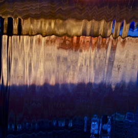 Luise Andersen: 'SUNSET IN FOUNTAIN IV Winter', 2013 Color Photograph, Abstract. Artist Description:  . . here sunlight  fades. . think bus drove by behind me too and sun just for the moment went through the bus windows. . the intensity in gold, orange etc. not present. . but. . due to darker. . yet still was  light. . the blues are wonderful to my eyes. . nice with the softer ...