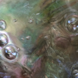 Luise Andersen: 'Series Of My Backyard Garden Fountain I ', 2016 Color Photograph, Abstract. Artist Description:  . . several days  now. . actually, since I got a new water pump . . I take images at different times of day. . from my medium sized Fountains Water Play. . sky reflects in it. . sun. . the stones picked on hike years ago. . or received by friends, who delight in offering me some ...