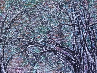 Luise Andersen: 'TOGETHER  Detail I  Top Of Art Piece', 2008 Oil Pastel, Trees. 