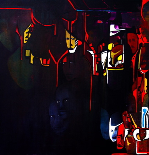 Luise Andersen  'TORMENT In Progress Acrylic  April Twenty', created in 2007, Original Fiber.