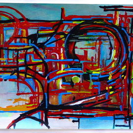 Luise Andersen: 'UNTITLED   Choice Of View I    completed', 2008 Acrylic Painting, Abstract. Artist Description:  YESSSS. . . .  THIS ABSTRACT PAINTING IS COMPLETED. VIBRANT, STRONG, AND ACTUALLY FOUR CHOICE OF VIEW. IS OPEN FOR COLLECTION NOW. EACH CHOICE OF VIEW WILL HAVE ITS OWN SUBTITLE. ACTUAL SIZE IS 10. 5 X 14. 5  ACRYLICS ON ACID FREE WATERCOLOR PAPER. HEAVY MULTI LAYERED ACRYLIC PAINTS WITH ...