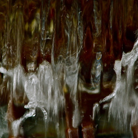 Luise Andersen: 'WATER LIGHT WINDS XI  series NovTwoOTwelve', 2012 Color Photograph, Abstract. Artist Description:  . . . these are photographs taken at/ of Fontana Fountains at Civic Ctr. Drive. . My 'eyes' are attracted to their movement. . light. . the magic they create in falling water. . Another' World' . .I uploaded of this series several days ago. . . took about 250 pix - 2 Fountains. . various light and surroundings, all ...