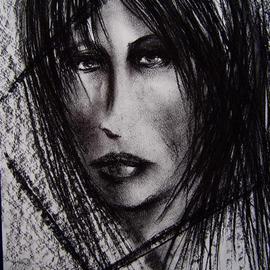 Luise Andersen: 'WHEN ONE MOMENT ERASES EVERYTHING', 2006 Charcoal Drawing, Other. Artist Description: . . . Let' s feel the expected unexpected. . . is like. . mutilation of my gut core. .  Fear the' uncertain'that ties my core - -   and leaves me hanging. . . ....