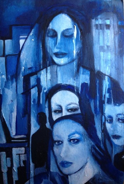 Artist Luise Andersen. 'Continuance In The BLUE II ' Artwork Image, Created in 2014, Original Fiber. #art #artist