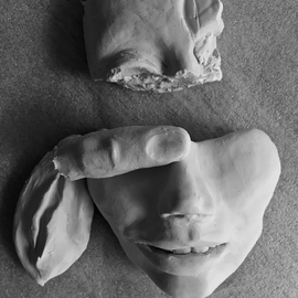 Luise Andersen: 'dearling s dream IIB APRIL 16 2015', 2015 Clay Sculpture, Surrealism. Artist Description:    captured sculpted image in black and white etc. the way light touched. . reconstructed previous into female form. . sensual in symbolic. . forms too . . so will take photographic images. . for the creative two dimensional from three dimensional art work/ sciulpture. .. .   ...
