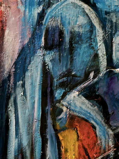 Luise Andersen  'Detail II Of Oil Painting Begun March Sixth TwoOTweve', created in 2012, Original Fiber.