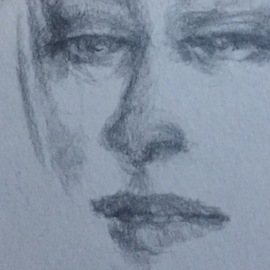 Luise Andersen: 'earlymorning sketch1 feb5 2018', 2018 Pencil Drawing, Fantasy. Artist Description: Monday mirning, February 5,2018- detail of  1- - well. . just had to,  hand  already urges . . still have one more page of this size textured w c paper left. and remember, it all begins with this little dot or line by creative spirit. . soul connection. . ...
