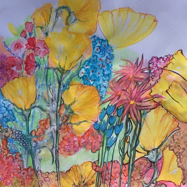Luise Andersen  'Express With Flowers Ii', created in 2017, Original Fiber.