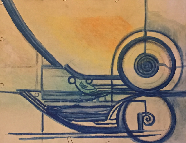 Luise Andersen  'Feel In Abstractions Lines Hues I In Progress ', created in 2015, Original Fiber.