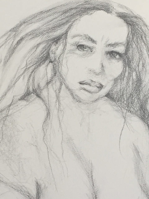 Luise Andersen  'New Beginnings Drawing Pencil   Detail II Continuance', created in 2015, Original Fiber.
