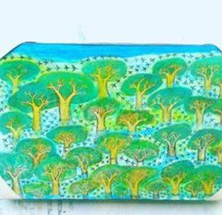 Lash Art Studio: 'rain forest', 2020 Oil Pastel, Birds. Rain forest, seriesOriginal painting Lanjar Jiwo...