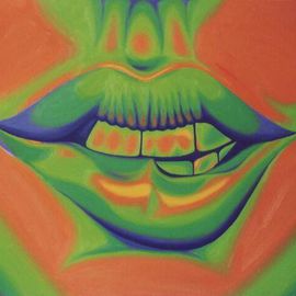 Kristen Temple: 'Hunger', 2003 Oil Painting, Other. Artist Description:  Mouth ...