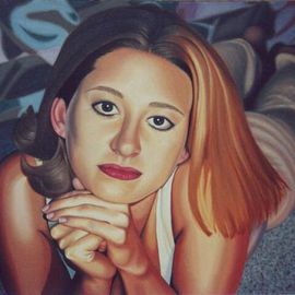 Kristen Temple: 'Innocent Illusions', 2003 Oil Painting, Portrait. Artist Description:  Photorealistic ...