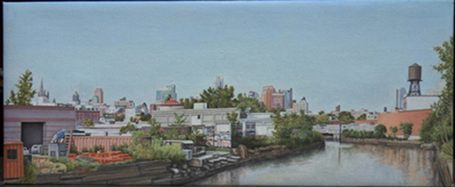 Artist Laura Shechter. 'View From 3rd St Bridge' Artwork Image, Created in 2009, Original Painting Oil. #art #artist