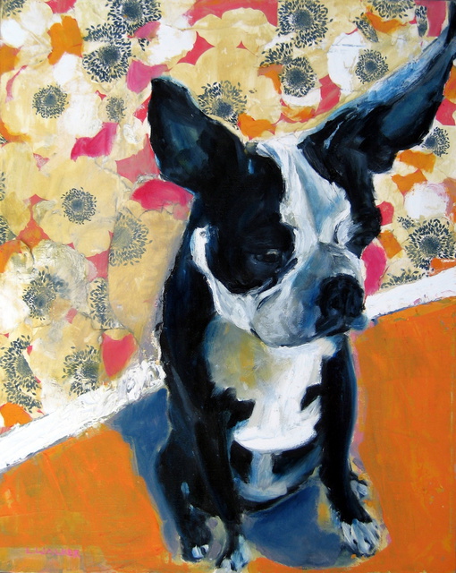 Laura Walker  'Pup', created in 2009, Original Painting Oil.