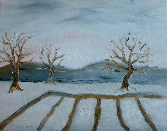 Laura Morena  'Winterscape I', created in 2014, Original Painting Oil.