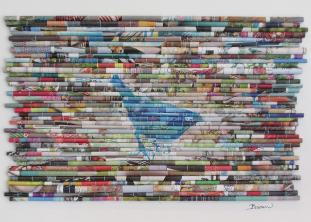 Laurie Brown  'Blue Bird', created in 2014, Original Paper.