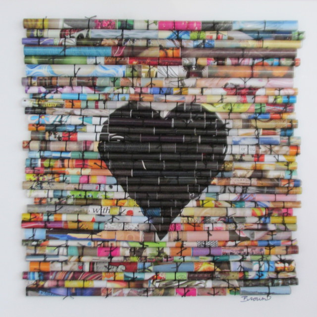 Laurie Brown  'Heartstrings In Black', created in 2014, Original Paper.