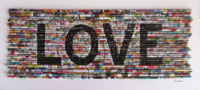 Artist Laurie Brown. 'Love Vol 1' Artwork Image, Created in 2014, Original Paper. #art #artist