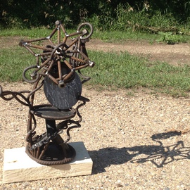 Logan Wainwright: 'nature prevails', 2014 Steel Sculpture, Abstract. Artist Description:   rebar and reminants   ...